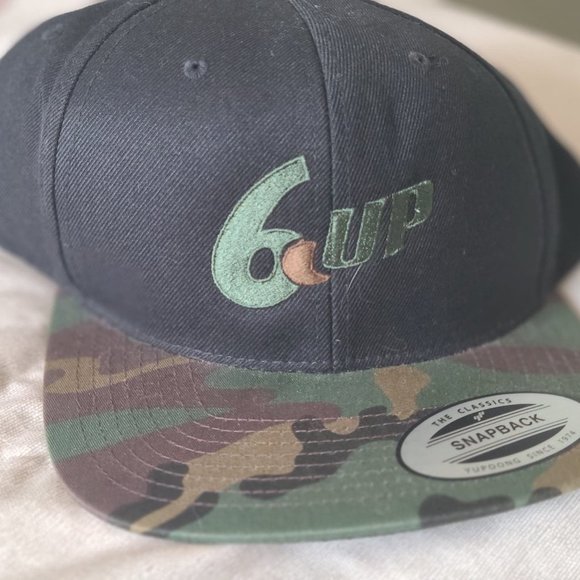NWT Lids Yupoong 6Up Snapback Black and Camo Hat - One Size Adjustable - Picture 6 of 6